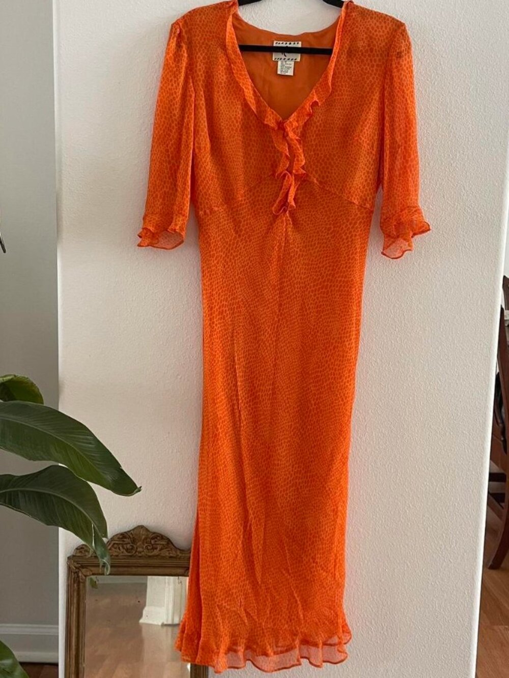 Silk Orange Sun Dress